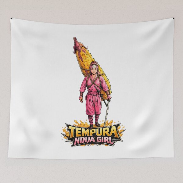 Item preview, Tempura Ninja Girl: The Crispy Magical Girl Fighting Against Evil designed and sold by Surreal Characters & Cute Pups.