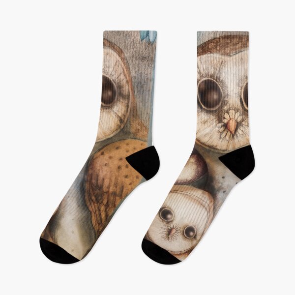 Item preview, Three Wise Owls Whimsical Barn Owl Family designed and sold by Karin Taylor.