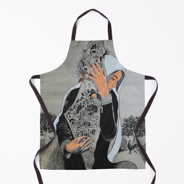 Item preview, Palestinian Woman Protecting the Land of Palestine Painting designed and sold by Hurriyyatee.