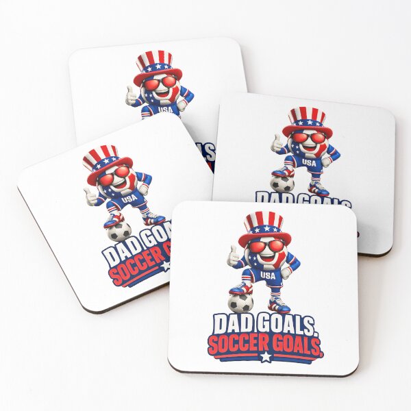 Item preview, Dad Goals Soccer Goals | Patriotic USA Soccer Dad Funny Father's Day Design designed and sold by ArtSpark Studio.