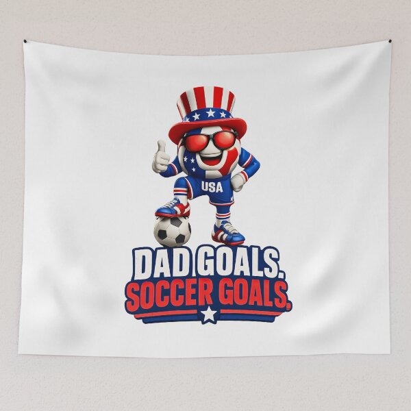 Item preview, Dad Goals Soccer Goals | Patriotic USA Soccer Dad Funny Father's Day Design designed and sold by ArtSpark Studio.