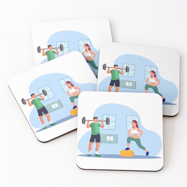 Item preview, Couple Workout in Gym designed and sold by Whatrogercook.