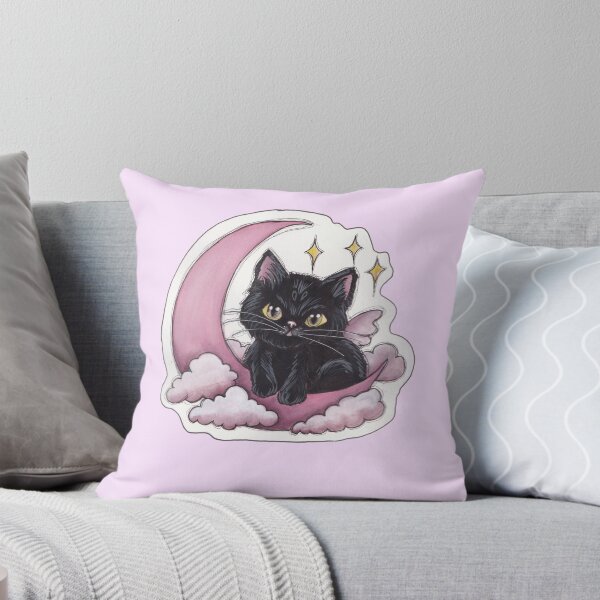 Item preview, Moon Kitty — Cute Hand Drawn Gothic Cat Art designed and sold by Darkfully-Done.