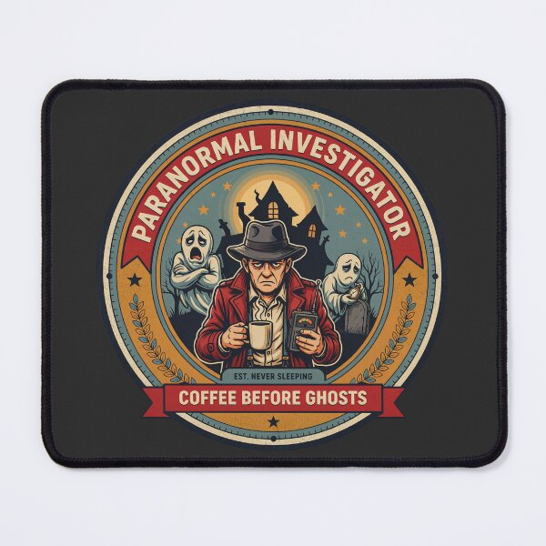 Item preview, Paranormal Investigator Coffee Before Ghosts – Funny Ghost Hunter Coffee Lover Design designed and sold by ArcticFoxStudio.