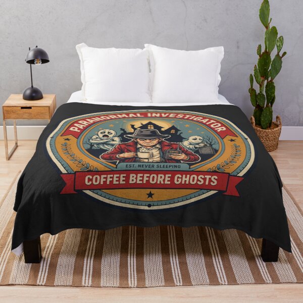 Item preview, Paranormal Investigator Coffee Before Ghosts – Funny Ghost Hunter Coffee Lover Design designed and sold by ArcticFoxStudio.