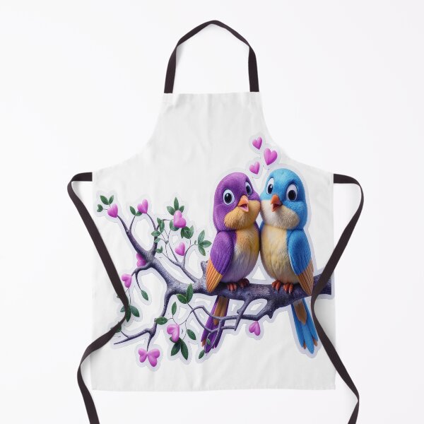 Item preview,  Cute Lovebirds On Branch With Pink Hearts Romantic Couple Sticker Art designed and sold by ARTCREATESHOP.