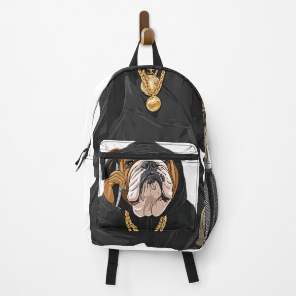 Item preview, Hip Hop Bulldog Boss All Black | Money Bag Streetwear Dog Shirt designed and sold by BrasilStickers.