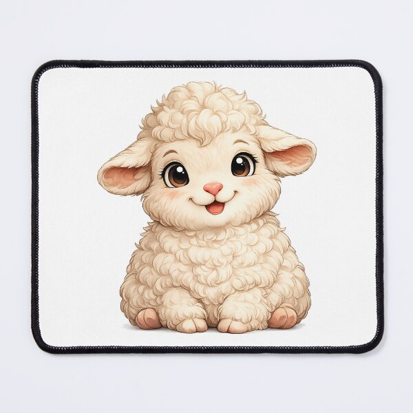 Item preview, Cute Kawaii Sheep Adorable Happy Little Lamb Garden Creature designed and sold by Seculinator.