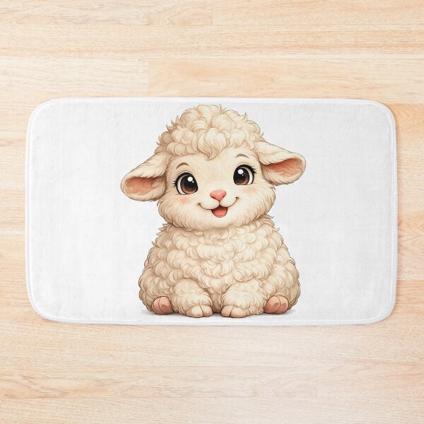 Item preview, Cute Kawaii Sheep Adorable Happy Little Lamb Garden Creature designed and sold by Seculinator.