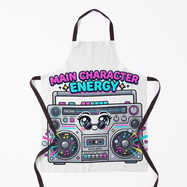Item preview, Main Character Energy Kawaii Retro Boombox 80s Stereo designed and sold by Retro Mood Co.