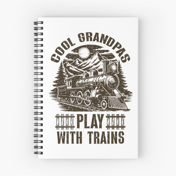 Item preview, Cool Grandpas Play With Trains Vintage Model Railroad designed and sold by Dmetalx Art Apparel.