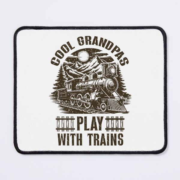 Item preview, Cool Grandpas Play With Trains Vintage Model Railroad designed and sold by Dmetalx Art Apparel.