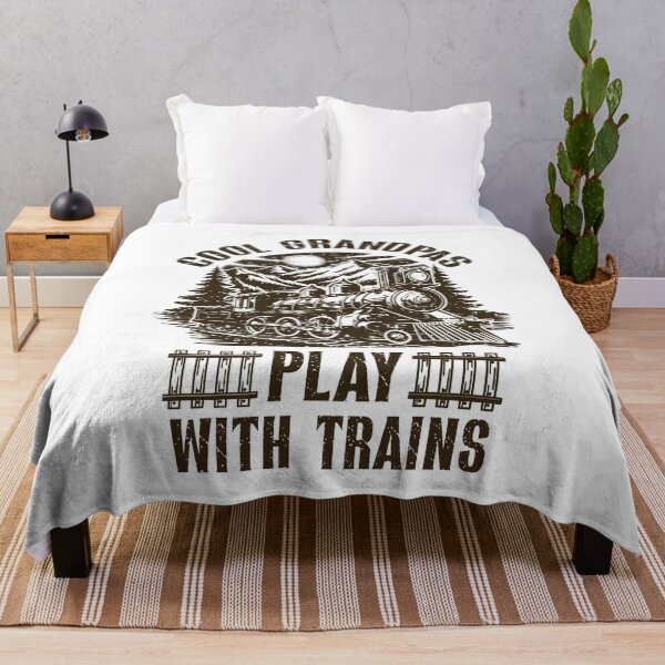 Item preview, Cool Grandpas Play With Trains Vintage Model Railroad designed and sold by Dmetalx Art Apparel.