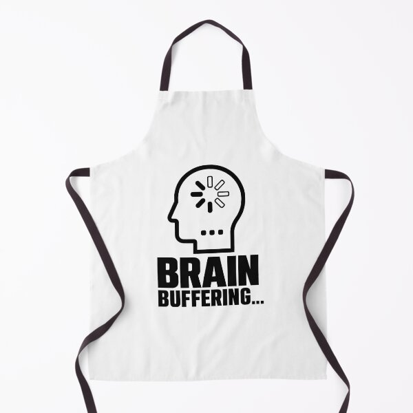 Item preview, Brain Buffering - ADHD Introvert Gamer Humor (Back On White) designed and sold by LowBatteryShop.