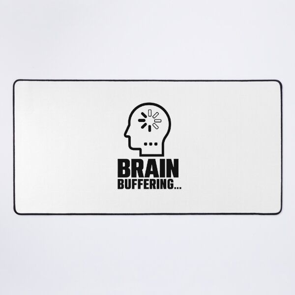 Item preview, Brain Buffering - ADHD Introvert Gamer Humor (Back On White) designed and sold by LowBatteryShop.