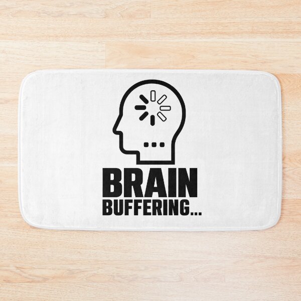 Item preview, Brain Buffering - ADHD Introvert Gamer Humor (Back On White) designed and sold by LowBatteryShop.