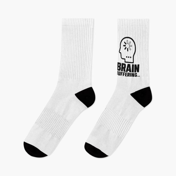 Item preview, Brain Buffering - ADHD Introvert Gamer Humor (Back On White) designed and sold by LowBatteryShop.