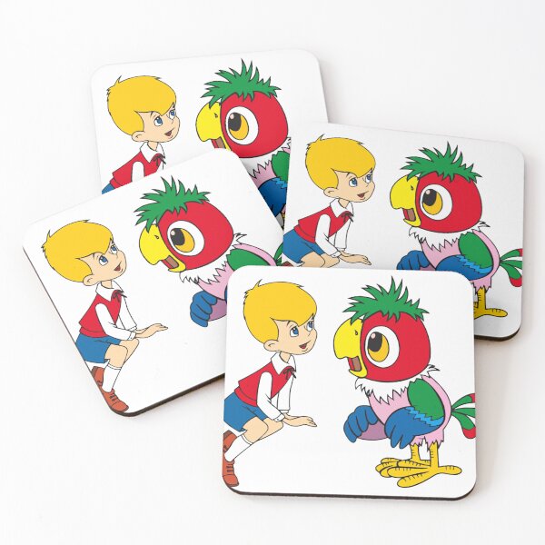 Item preview, Retro Boy and Parrot - Classic Cartoon Friendship & Vintage Animation  designed and sold by Tokraz-art.