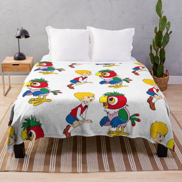 Item preview, Retro Boy and Parrot - Classic Cartoon Friendship & Vintage Animation  designed and sold by Tokraz-art.