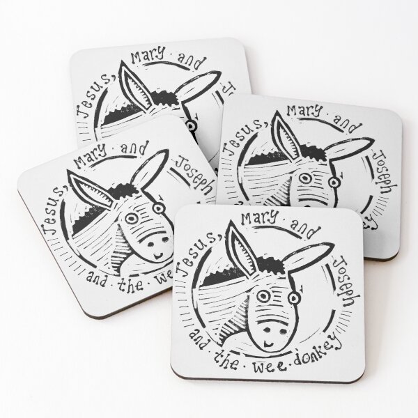Item preview, Jesus, Mary and Joseph and the wee donkey designed and sold by SombreroDoodles.