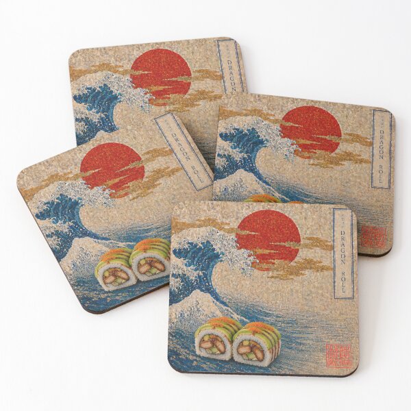 Item preview, Dragon Roll Sushi — Ukiyo-e Japanese Sushi Art Tee designed and sold by nurusubetei.