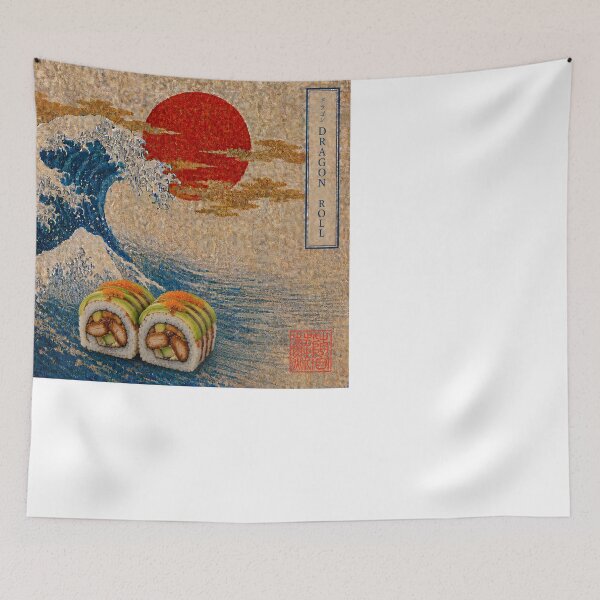 Item preview, Dragon Roll Sushi — Ukiyo-e Japanese Sushi Art Tee designed and sold by nurusubetei.