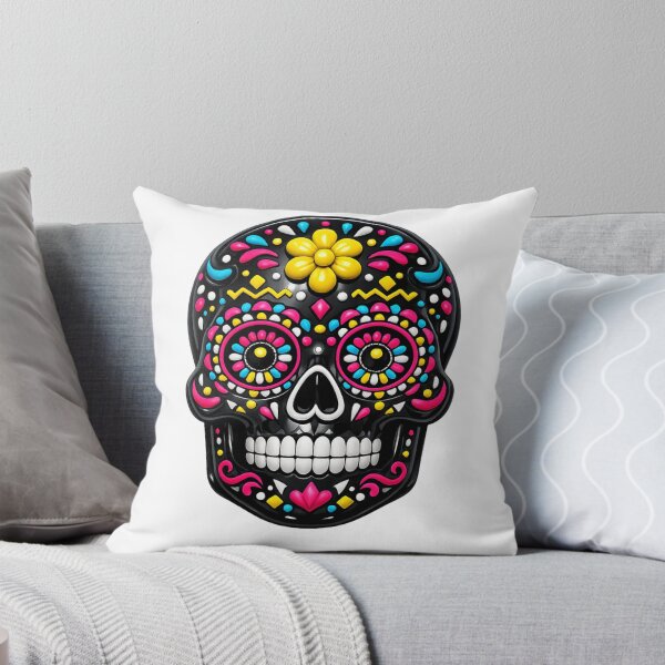 Item preview, Neon Sugar Skull Floral Mandala designed and sold by Dresut.