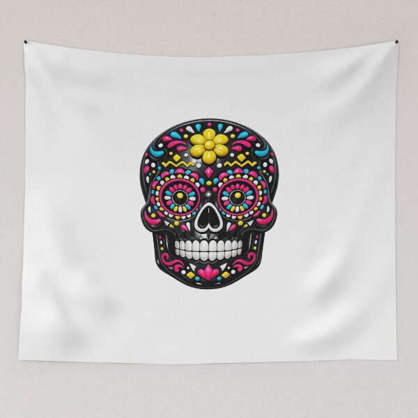 Item preview, Neon Sugar Skull Floral Mandala designed and sold by Dresut.