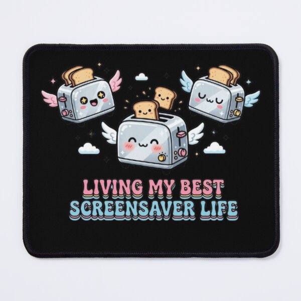 Item preview,  Living My Best Screensaver Life Kawaii Flying Toasters 90s designed and sold by Retro Mood Co.
