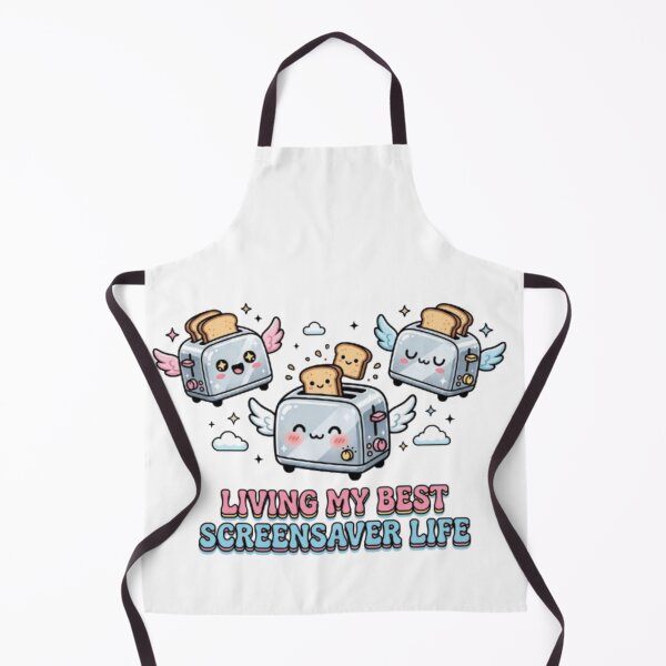 Item preview,  Living My Best Screensaver Life Kawaii Flying Toasters 90s designed and sold by Retro Mood Co.