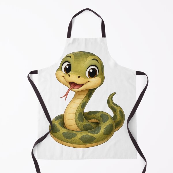 Item preview, Cute Kawaii Snake Adorable Happy Green Python Reptile Mascot designed and sold by Seculinator.