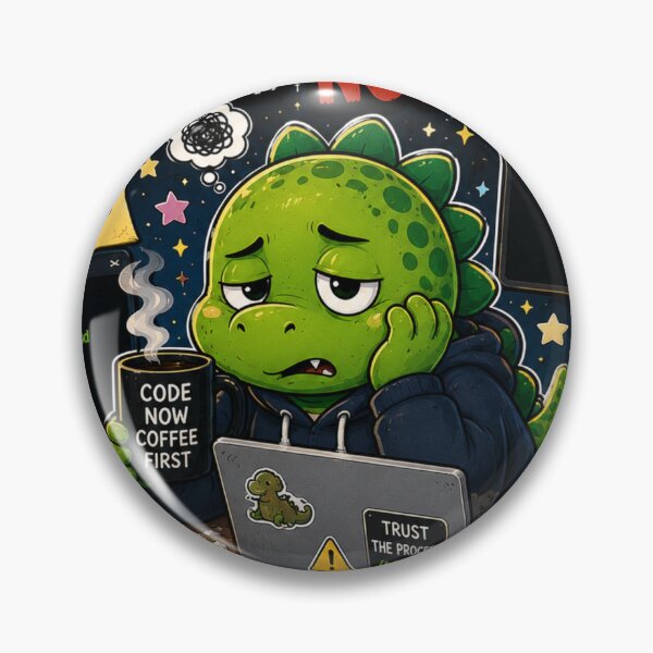 Item preview, 404 Motivation Not Found Dinosaur Sticker designed and sold by NexusPixels.