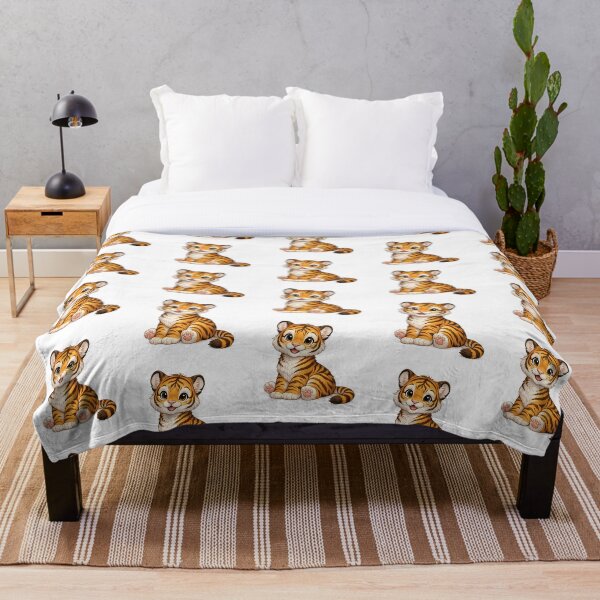 Item preview, Cute Kawaii Tiger Cub Adorable Happy Little Jungle Mascot designed and sold by Seculinator.