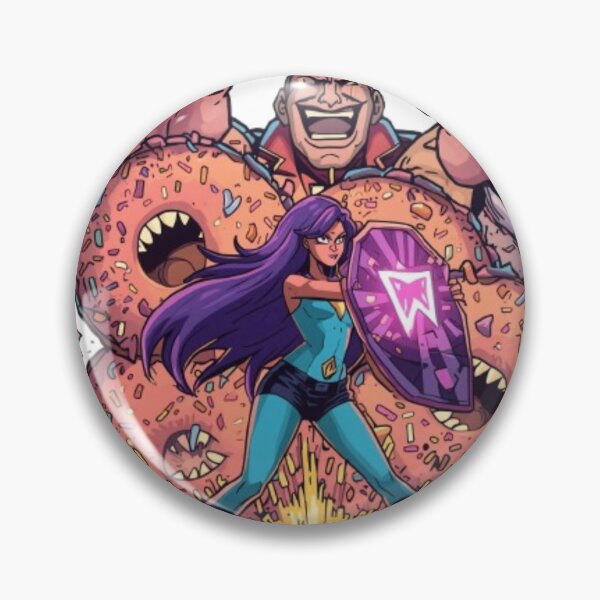 Item preview, Purple Donut Monster Hero Girl designed and sold by RashaTheBest.