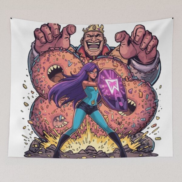 Item preview, Purple Donut Monster Hero Girl designed and sold by RashaTheBest.