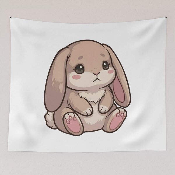 Item preview, Cute Bunny Rabbit Kawaii Animal designed and sold by D6rkT3chDemon.