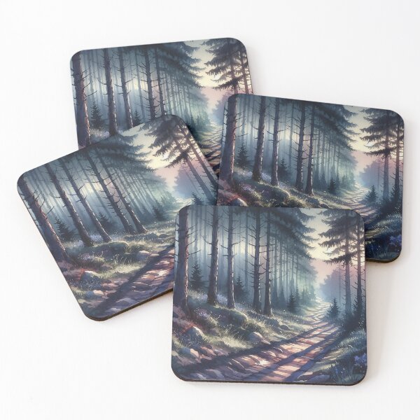 Item preview, Sunlit Forest Path Watercolor Landscape designed and sold by DeDennen.