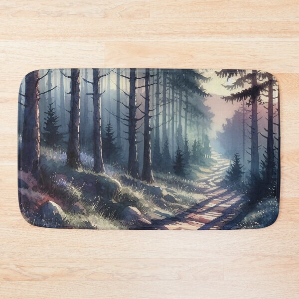 Item preview, Sunlit Forest Path Watercolor Landscape designed and sold by DeDennen.