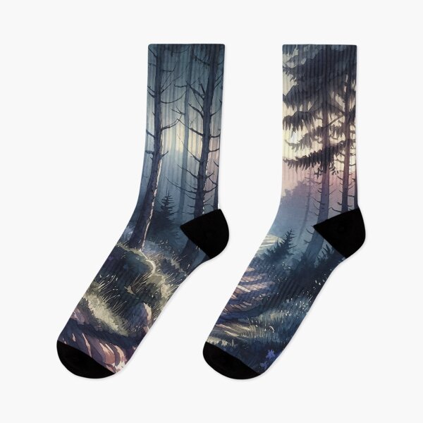 Item preview, Sunlit Forest Path Watercolor Landscape designed and sold by DeDennen.