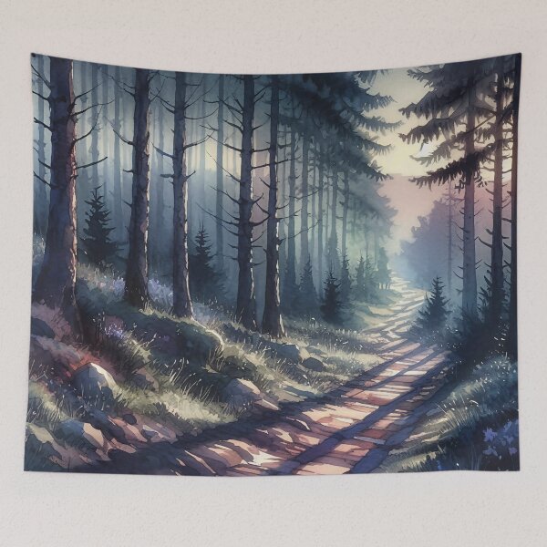 Item preview, Sunlit Forest Path Watercolor Landscape designed and sold by DeDennen.