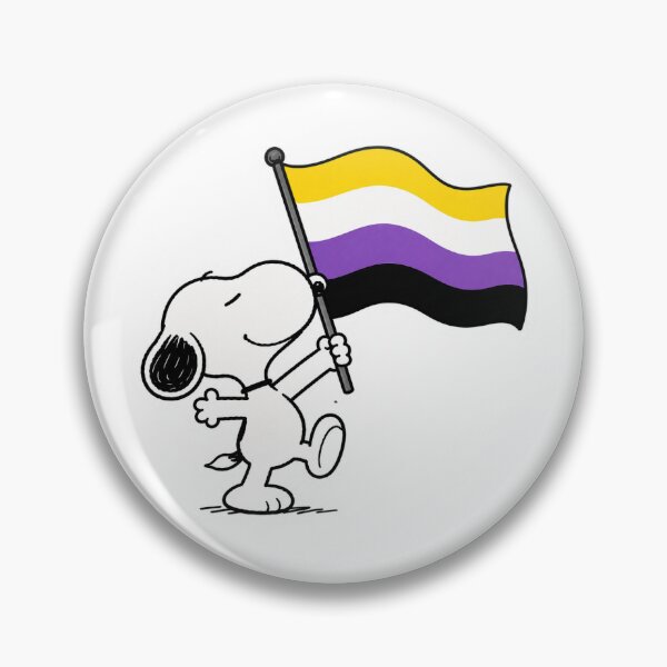 Item preview, Snoopy NonBinary Flag Pride LGBTQ designed and sold by shrimpwhiskers.