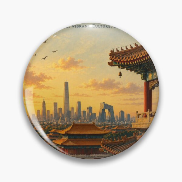 Item preview, Beijing China Travel Poster | Vintage Cityscape Wall Art designed and sold by ElartedeNoel.
