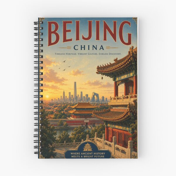 Item preview, Beijing China Travel Poster | Vintage Cityscape Wall Art designed and sold by ElartedeNoel.