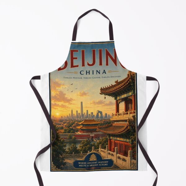 Item preview, Beijing China Travel Poster | Vintage Cityscape Wall Art designed and sold by ElartedeNoel.