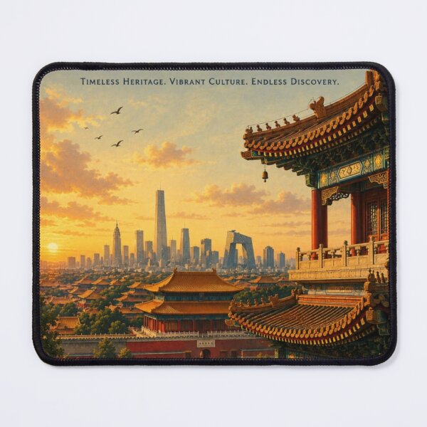 Item preview, Beijing China Travel Poster | Vintage Cityscape Wall Art designed and sold by ElartedeNoel.