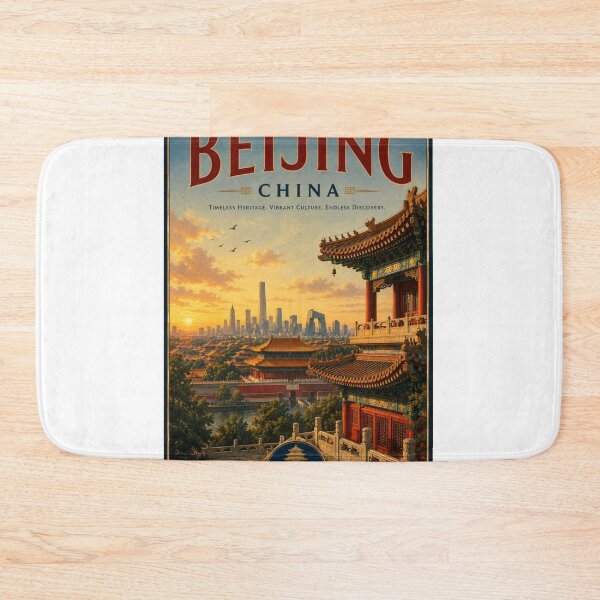 Item preview, Beijing China Travel Poster | Vintage Cityscape Wall Art designed and sold by ElartedeNoel.