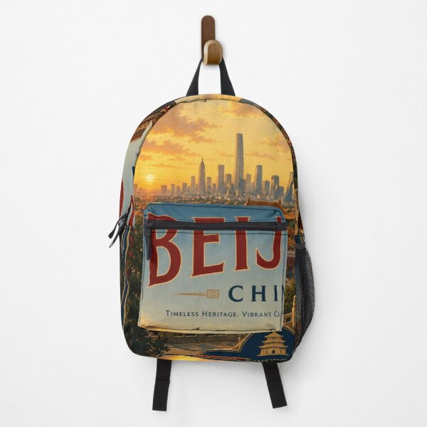 Item preview, Beijing China Travel Poster | Vintage Cityscape Wall Art designed and sold by ElartedeNoel.
