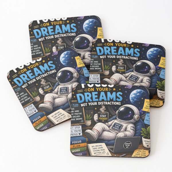 Item preview, Focus On Your Dreams Astronaut Sticker designed and sold by NexusPixels.