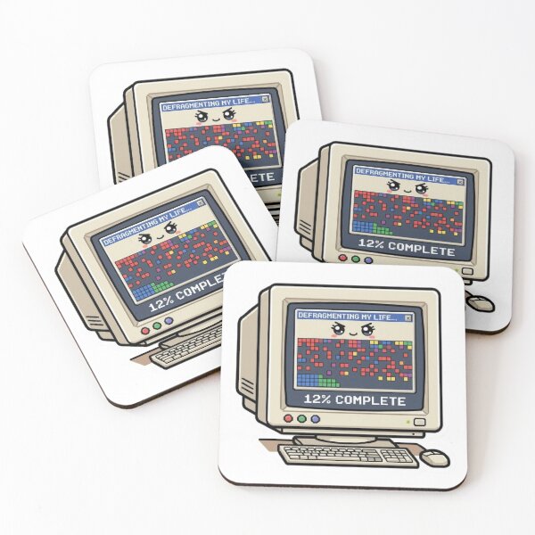 Item preview,  Defragmenting My Life Kawaii Retro Windows Pixel Blocks designed and sold by Retro Mood Co.