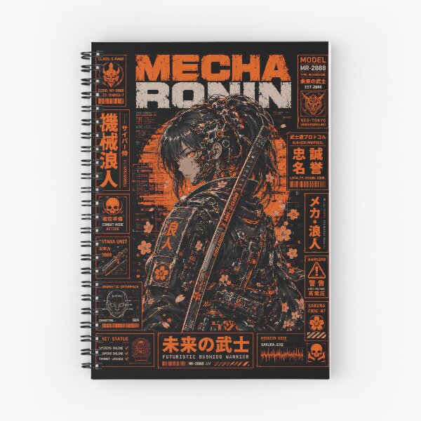 Item preview, Mecha Ronin MR-2088 Cyber Samurai Girl | Futuristic Bushido Warrior Anime Cyberpunk Tokyo Design designed and sold by saamessart.